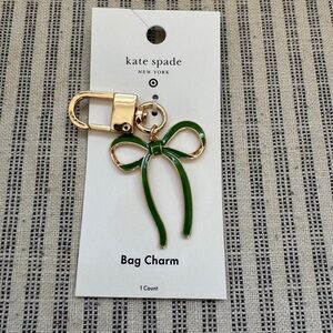 Kate Spade Gold and Green Bow Bag Charm